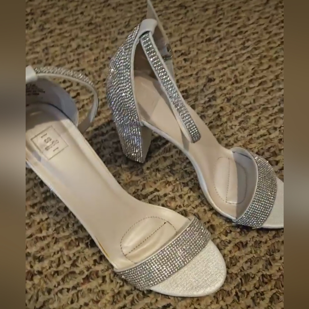 Sparkly Strap heels- David's Bridal